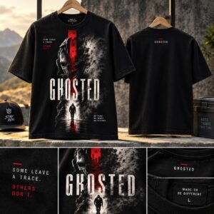 GHOSTED oversized black graphic T-shirt